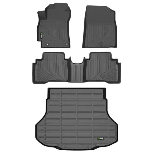 HAFIDI® Floor Mats & Cargo Liner Set Fit for 2021-2024 2025 Hyundai Elantra Hybrid All Weather TPE Anti-Slip Car Full Set Floor Liners Custom Accessories - Black 
