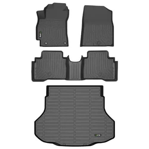 HAFIDI® Floor Mats & Cargo Liner Set Fit for 2021-2025 2026 Hyundai Elantra Hybrid All Weather TPE Anti-Slip Car Full Set Floor Liners Custom Accessories - Black 