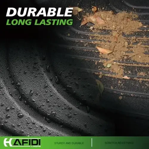 HAFIDI® Floor Mats & Cargo Liner & Seatback Cargo Set Fit for 2021-2025 Ford Expedition Max 8 Seats All Weather Protection TPE Anti-Slip Automotive Full Set Floor Liners Custom Accessories - Black - 5