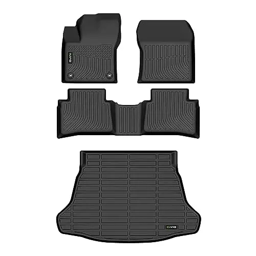 HAFIDI® Floor Mats & Cargo Liner for 2016-2022 Toyota Prius (Not for Prius Prime & Prius v & Prius c) Car Mats for Prius All Weather Floor Liners Protection TPE Automotive Accessories - Black - HAFIDI