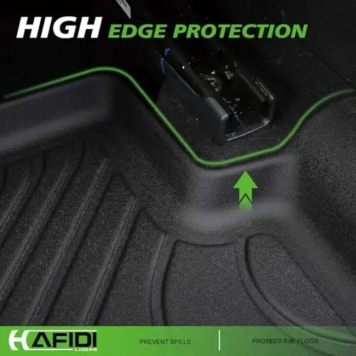 HAFIDI® Floor Mats & Cargo Liner Set Fit for 2019-2025 2026 Chevy Blazer (Not for EV) All Weather Protection TPE Anti-Slip Automotive Full Set Floor Liners Chevrolet Blazer Custom Accessories - Black - 3