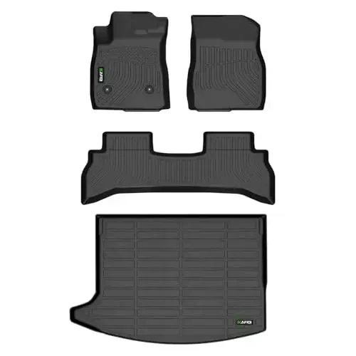 HAFIDI® Floor Mats & Cargo Liner Set Fit for 2020-2025 2026 Buick Encore GX FWD (Only Fit Cargo in Upper Deck Position) All Weather TPE Anti-Slip Car Full Set Floor Liners Custom Accessories - Black - 1