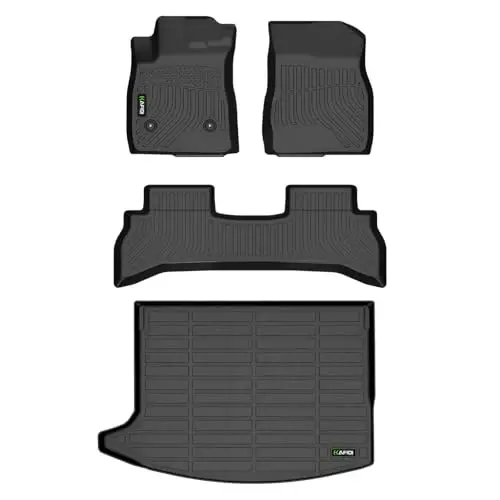HAFIDI® Floor Mats & Cargo Liner Set Fit for 2020-2025 2026 Buick Encore GX FWD (Only Fit Cargo in Upper Deck Position) All Weather TPE Anti-Slip Car Full Set Floor Liners Custom Accessories - Black 