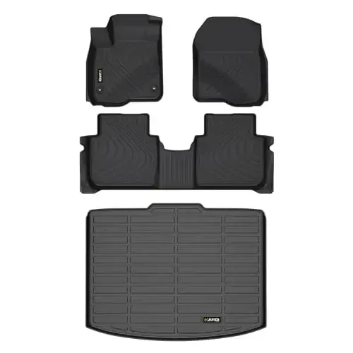 HAFIDI® Floor Mats & Cargo Liner Set Fit for 2023 2024 2025 2026 Honda CRV (Not fit CRV Hybrid Models) All Weather Protection TPE Anti-Slip Automotive Full Set Floor Liners Custom Accessories - Black - HAFIDI