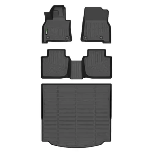 HAFIDI® Floor Mats & Cargo Liner Set Fit for 2026 Mazda CX5 Car Mats for All Weather Floor Liners Protection TPE Anti-Slip Automotive Full Set Custom Mazda CX-5 Accessories - Black 