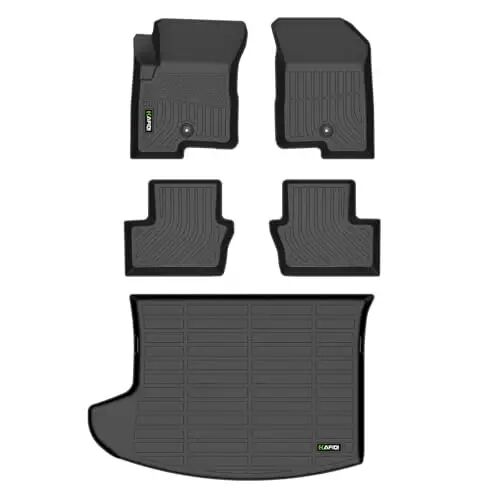 HAFIDI® Floor Mats & Cargo Liner Set Fit for Jeep Compass 2007-2016 All Weather TPE Anti-Slip Car Full Set Floor Liners Custom Accessories - Black 