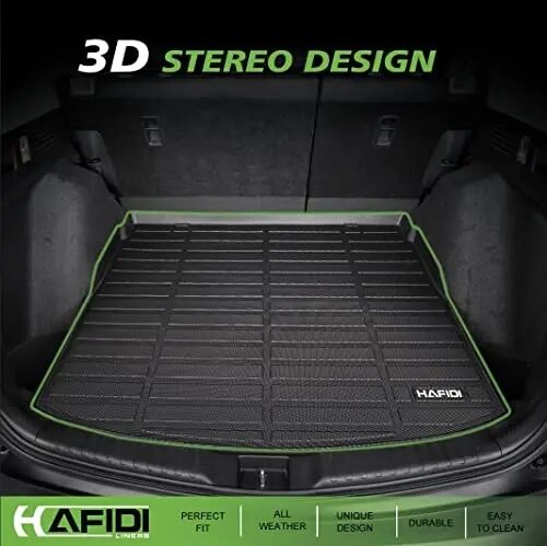 HAFIDI® Floor Mats & Cargo Liner Set Fit for Jeep Compass 2007-2016 All Weather TPE Anti-Slip Car Full Set Floor Liners Custom Accessories - Black - 3