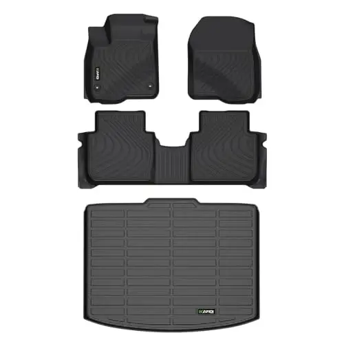 HAFIDI® Pol Matlar va Yukxona Liner Komplekti 2023 2024 2025 2026 Honda CRV uchun mos (CRV Gibrid Modellariga mos emas) Har qanday ob-havo himoyasi TPE Sirpanishga qarshi Avtomobil To'liq Komplekt Pol Linerlari Maxsus Aksessuarlar - Qora 