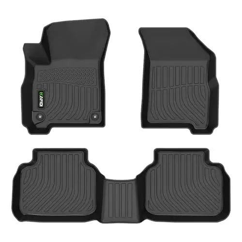 HAFIDI® Pol Mats 2011-2020 Dodge Journey uchun mos keladi, barcha ob-havo sharoitlaridan himoya qiladi, TPE avtomobil pol qoplamalari, 1 va 2-qator to'liq to'plamli maxsus aksessuarlar, qora 