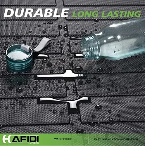 HAFIDI® Pol Qoplamalari & Yuk Qo'shimchasi 2020-2025 2026 Buick Encore GX FWD uchun mos (Faqat Yuqori Paluba Holatidagi Yukga mos keladi) Barcha Ob-Havo TPE Sirpanishga qarshi Avtomobil To'liq To'plam Qavat Qoplamalari Maxsus Aksessuarlar - Qora - 5