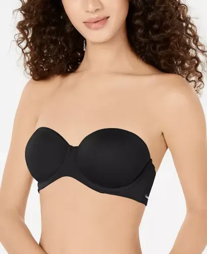 Lightly Lined Constant Strapless Bra QF5528	 - Black 
