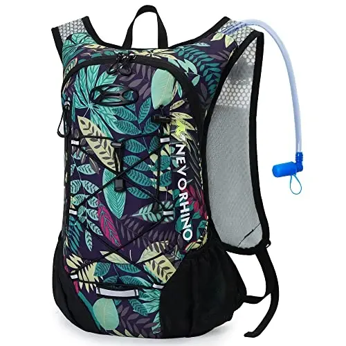 Lightweight Hydration Backpack, Running Backpack with 2L Water Bladder, Hydro Water Daypack for Cycling Hiking Rave for Men Women - MODAZONE