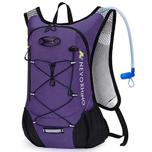 Lightweight Hydration Backpack, Running Backpack with 2L Water Bladder, Hydro Water Daypack for Cycling Hiking Rave for Men Women - N NEVO RHINO (1)