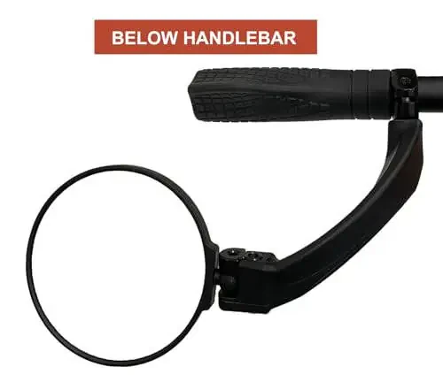 Hafny 2024 NEW Handlebar E-Bike Mirror, Round Large Surface Mirror, HD Automotive Grade Glass Bicycle Mirror, Safe Blast-Resistance Cycling Mirror, HF-M958-FR01 (Silver Left) - 5