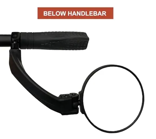 Hafny 2024 NEW Handlebar E-Bike Mirror, Round Large Surface Mirror, HD Automotive Grade Glass Bicycle Mirror, Safe Blast-Resistance Cycling Mirror, HF-M958-FR01 (Silver Right) - 5