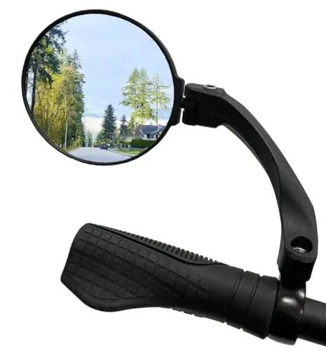 Hafny NEW Handlebar E-Bike Mirror, Round Large Surface, HD Automotive Grade Glass Bicycle Mirror, Safe Blast-Resistance, HF-M958-FR01 - 2