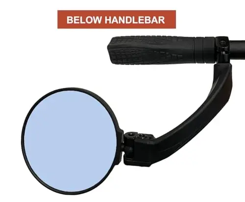 Hafny NEW Handlebar E-Bike Mirror, Round Large Surface, HD Automotive Grade Glass Bicycle Mirror, Safe Blast-Resistance, HF-M958-FR01 - 6