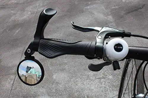 Hafny Bar End Bike / Bicycle Mirror, zanglamaydigan po'lat linzali, xavfsiz sozlanadigan orqa ko'rinishli velosiped / elektron velosiped oynasi, HF-MR083 (qora 62mm) - 6
