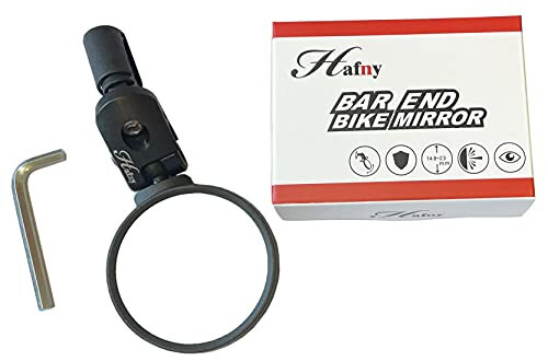 Hafny Bar End Bike Mirror, Stainless Steel Lens Bicycle Mirror, Safe Adjustable Rearview Mirror, Cycle Mirror, E-bike Mirror, HF-MR083T - Hafny