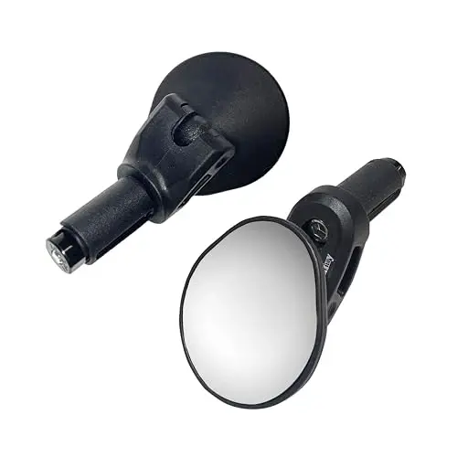 Hafny Drop Bar Bike Mirror, HD Automotive Grade Glass, Shatter-Proof, Super Convex Lens, Bar End Mirror, Cycling Mirror, HF-M956-FR06 (Silver Glass) - 5