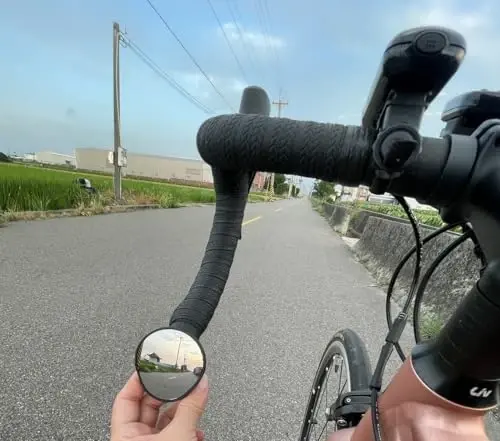 Hafny Drop Bar Bike Mirror, HD Automotive Grade Glass, Shatter-Proof, Super Convex Lens, Bar End Mirror, Cycling Mirror, HF-M956-FR06 (Silver Glass) - 6
