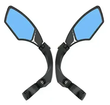 Hafny New Handlebar Bike Mirror, HD Blast-Resistant, Safe Crystal Clear Glass, Adjustable Rotatable Rearview Mirror for Bicycle, HF-MR095 - 4