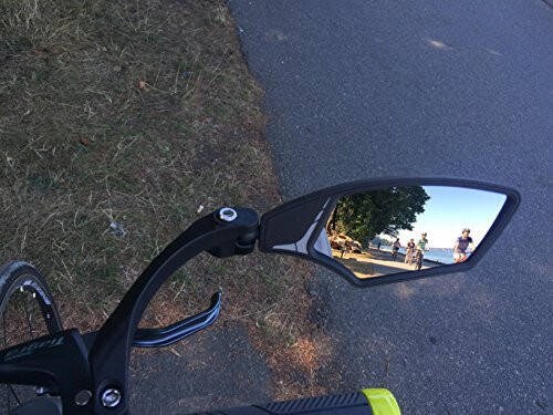 Hafny New Handlebar Bike Mirror, HD Blast-Resistant, Safe Crystal Clear Glass Mirror, Adjustable Rotatable Bicycle Mirror, Rearview Mirror for Bicycle, HF-MR095 - 2