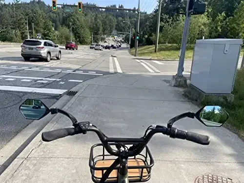 Hafny NEW rulda E-velosiped oynasi, katta yuzali oyna, HD avtomobil darajasi oynasi velosiped oynasi, xavfsiz portlashga chidamli velosiped oynasi, (HF-M904-FR01B) (kumush oyna o'ng) - 7