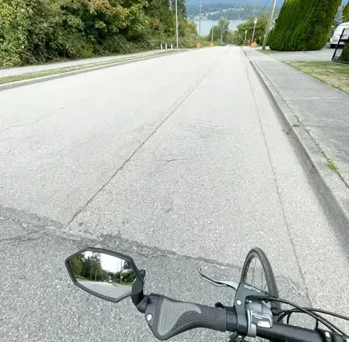 Hafny yangi bar uchi velosiped oynasi, HD shisha linzalari, sozlanishi va aylanadigan xavfsiz orqa ko'rinish velosiped oynasi, portlashga chidamli, HF-M6002-FR08 (ko'k shisha (universal chap yoki o'ng), 1 dona) - 6