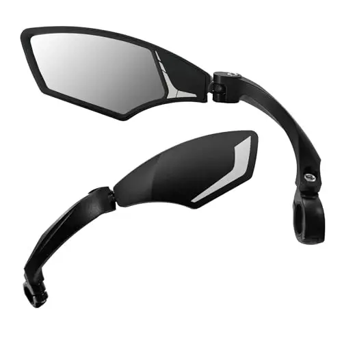 Hafny Handlebar Bike Mirror – HD Glass, Wide Angle, Adjustable 360° Rear View – Shatterproof, Anti-Glare, Premium, MTB, E-Bike, and Commuter Cycling Safety, HF-MR095 - 5