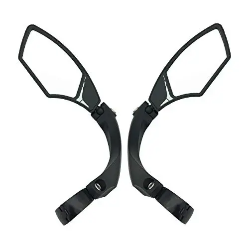 Hafny New Handlebar Bike Mirror, HD Blast-Resistant, Safe Crystal Clear Glass, Adjustable Rotatable, Rearview Mirror for Bicycle, HF-MR095 - HAFNY