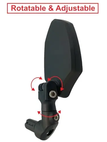 Hafny Yeni Gidon Ucu Bisiklet Aynası, HD Cam Lens, Ayarlanabilir ve Döndürülebilir Güvenli Dikiz Bisiklet Aynası, Patlamaya Dayanıklı, HF-M6002-FR08 (Mavi Cam (Evrensel Sol veya Sağ), 1 adet) - 4