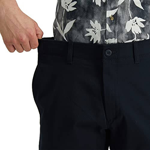 HAGGAR Mens Life Bej Rahat Düz Ön Dar Kesim Chino Pantolon - 4