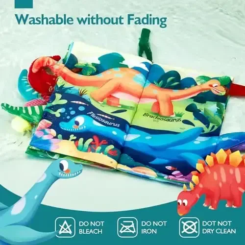 hahaland Baby Books 0-6 Months,Infant Tummy Time Toy Sensory Toys 6 to 12 Months Touch Feel Book Gifts for Boy Girl 0-3 Month Learning Toy Baby Christmas Birthday Gifts Stocking Stuffers (Single) - 5