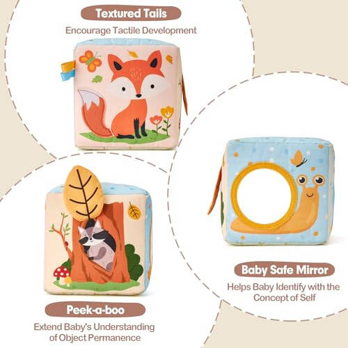 Hahaland Baby Tissue Box Toy - Baby Toys 6-12 Months - Montessori Toys for 6 Month Old Must Haves - Baby Boy Girl Shower Gifts for Babies 6 9 12 18 Months Old - 4