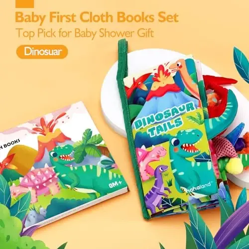hahaland Baby Books 0-6 Months,Infant Tummy Time Toy Sensory Toys 6 to 12 Months Touch Feel Book Gifts for Boy Girl 0-3 Month Learning Toy Baby Christmas Birthday Gifts Stocking Stuffers (Single) - HAHALAND (1)