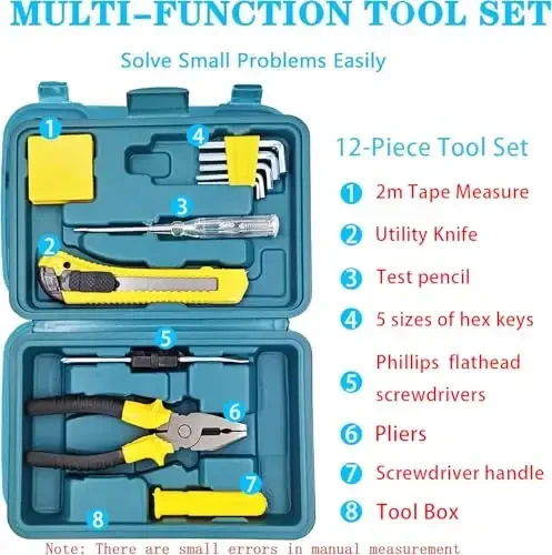 HAIPHAIK Emergency Roadside Kit for Car,Emergency Kits for Vehicles,Jumper Cables headlamps car Glasses Holder,Roadside Emergency Kit Women Men - 4