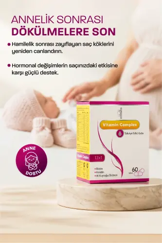 Hair and Nail Vitamin - Hair Vitamin B Complex - Biotin Tablet Keratin Selenium Zinc Hair Loss - 6
