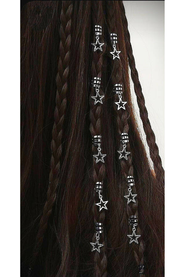 Hair Beads Hair Ring Starred 10 Pieces - 1