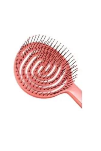 Hair Brush and Comb Pink and White Pro Three-Dimensional Oval Hair Brush 02 6011series-pink and white - 4