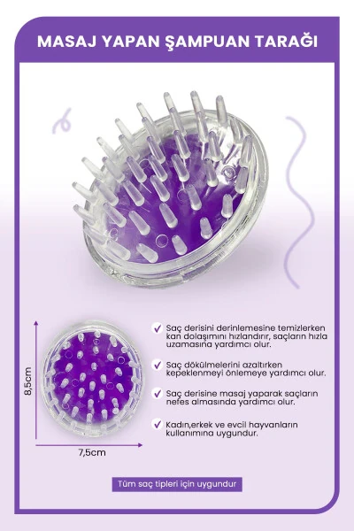 Hair Care Brush, Shampoo Comb with Scalp Massage, Shower Brush 2 Pack - MORFOSE (1)