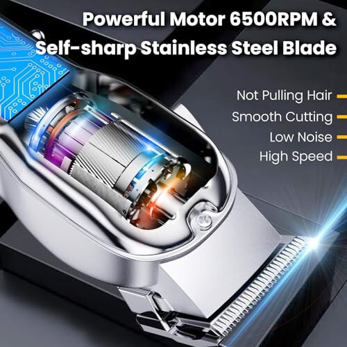 Hair Clippers for Men with Charger T-Blade Hair Beard Trimmer Kit Professional Clippers for Hair Cutting Kit with Led Display Cordless Clippers for Men Women Kids Barber Grooming Kit for Household - 2