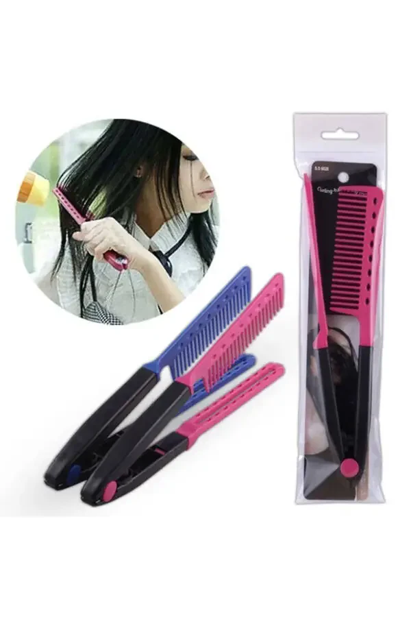 Hair Cutting V-Shaped Straightener Blow Dryer Barber Comb Lob Assortment - 1