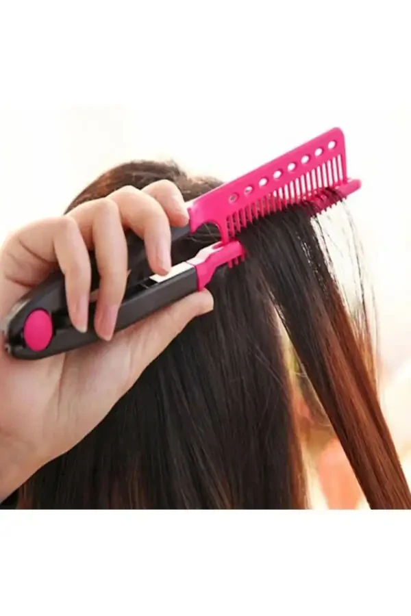 Hair Cutting V-Shaped Straightener Blow Dryer Barber Comb Lob Assortment - 2