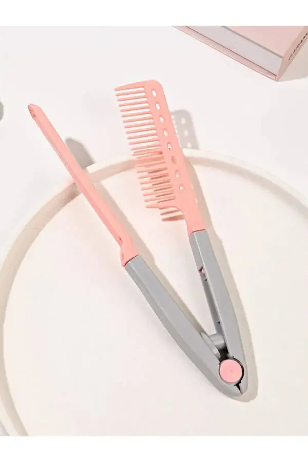 Hair Cutting V-Shaped Straightener Blow Dryer Barber Comb Lob Assortment - 4