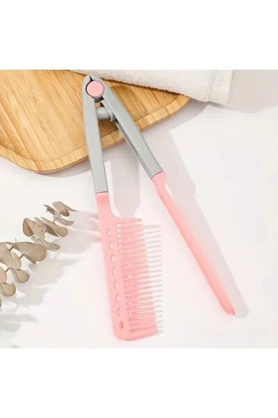 Hair Cutting V-Shaped Straightener Blow Dryer Barber Comb Lob Assortment - 5