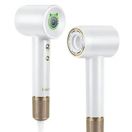 Hair Dryer - Bopcal Ionic Blow Dryer with Concentrator for All Hair Types,160000 RPM High-Speed Fast Drying Lightweight and Quiet, 200 Million Negative Ions Dryer with Thermo-Control (1500w) - 6