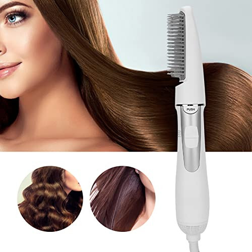 Hair Dryer Comb Dryer Comb Professional Electric Household Hair Dryer Styling Comb Lightweight Travel Hot Air Brush For Women [US] - 7