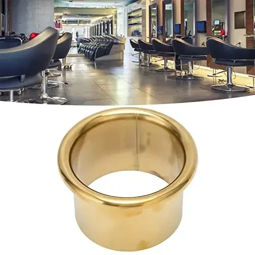 Hair Dryer Holder Insert, Firm and Rust Proof, Stainless Steel Hair Dryer Stand for Bathroom Hotel Hairdressing Salon(Gold) - 5