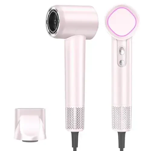 Hair Dryer Ionic, 110,000 RPM Hair Dryers for Women with Ceramic Technology Nozzle for Fast Drying, High Speed Blow Dryer 3-Speed Thermo Control Professional, Low Noise Design for Home Travel Salon - 1